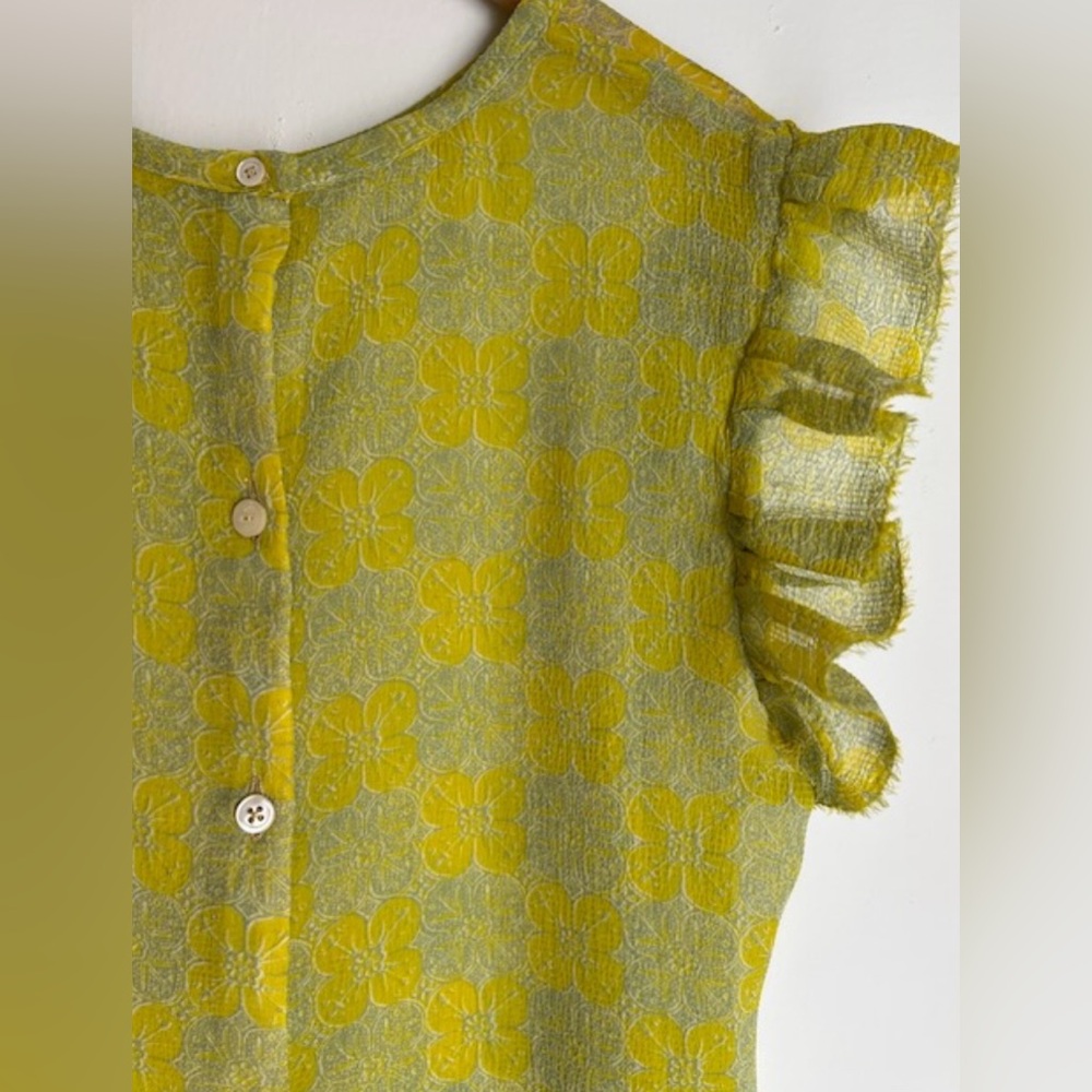 Modaspia OOAK “lemon pucker” silk blouse